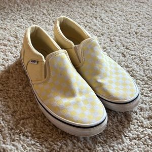 Yellow checked Vans